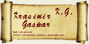 Krasimir Gašpar vizit kartica